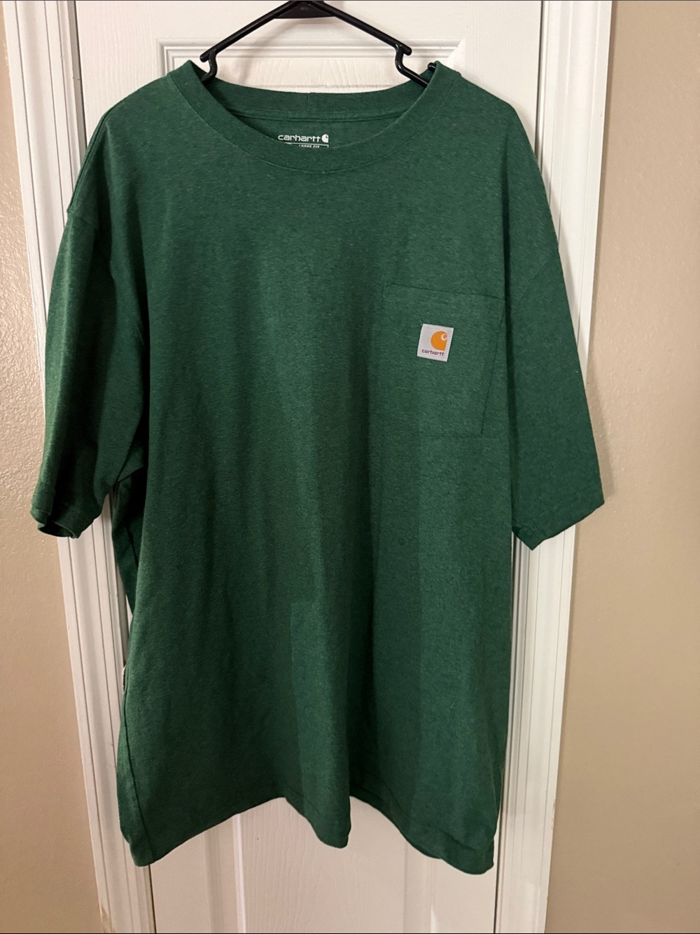 Carhartt Green Short Sleeve Pocket Tee with Logo Patch
